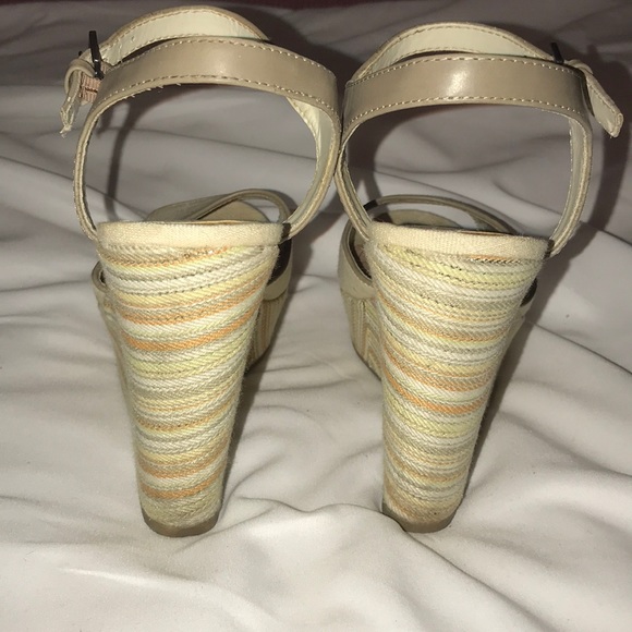 Lauren Conrad Dakota Natural Platform Wedge 8.5 - Picture 4 of 8
